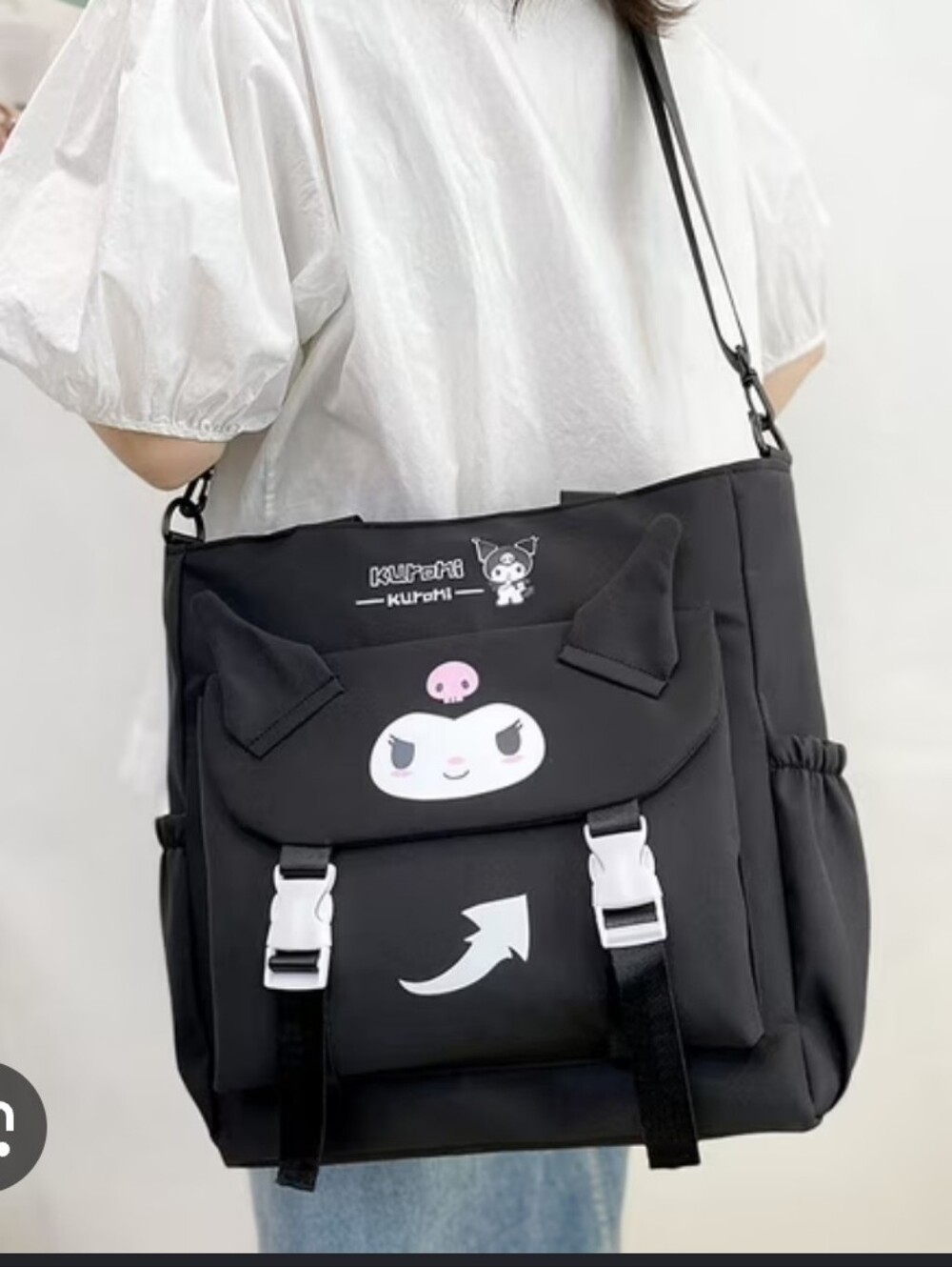 Kuromi Black Character Shoulder Bag
